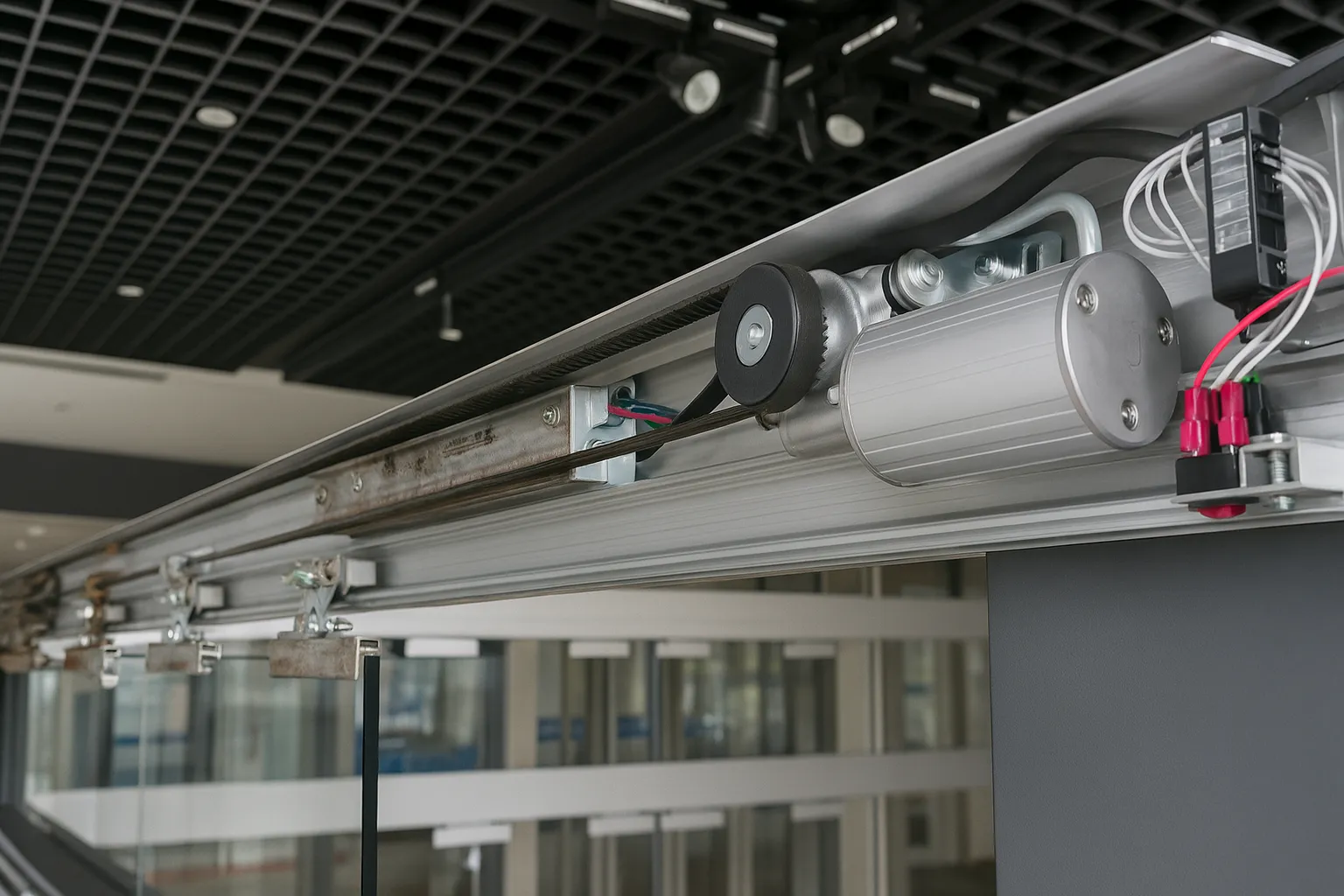 Comparativa de antes y después en la renovación de puertas automáticas.