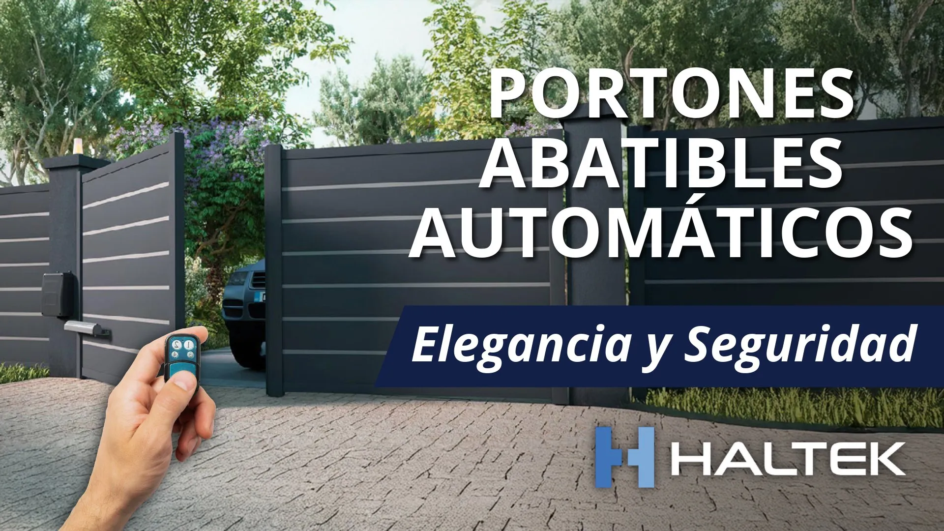 Miniatura de portones abatibles automáticos.