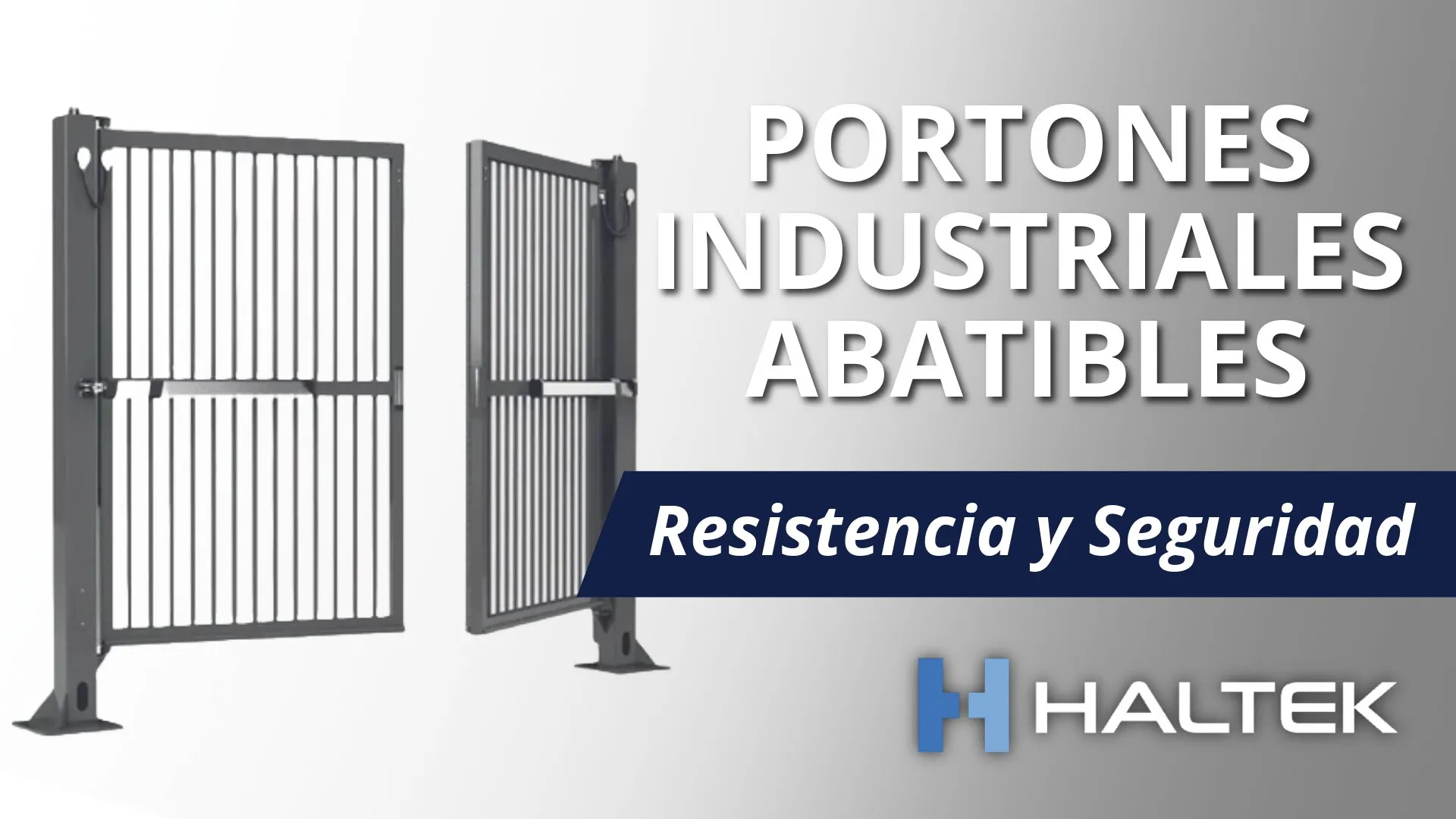 Miniatura de portones industriales abatibles automáticos.