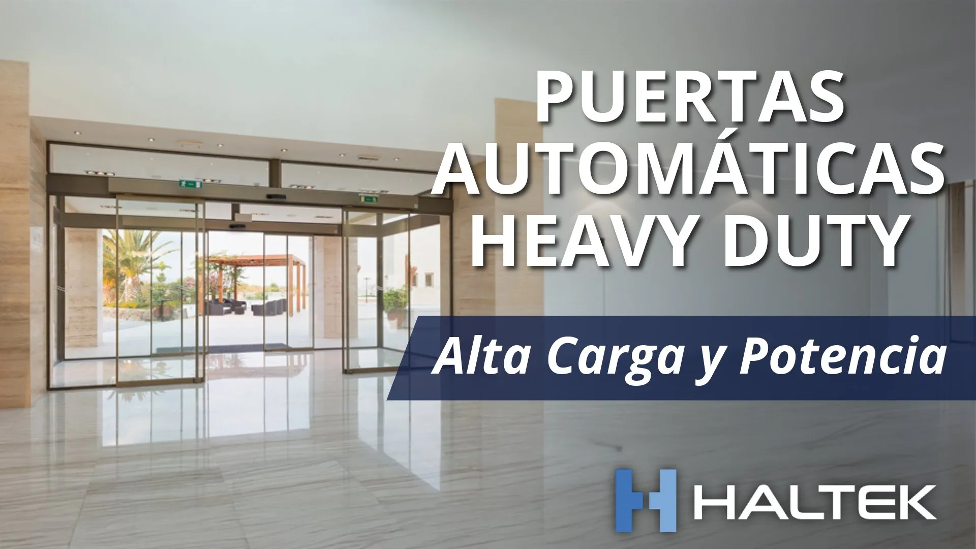 Miniatura de puertas automáticas heavy duty de uso intensivo.
