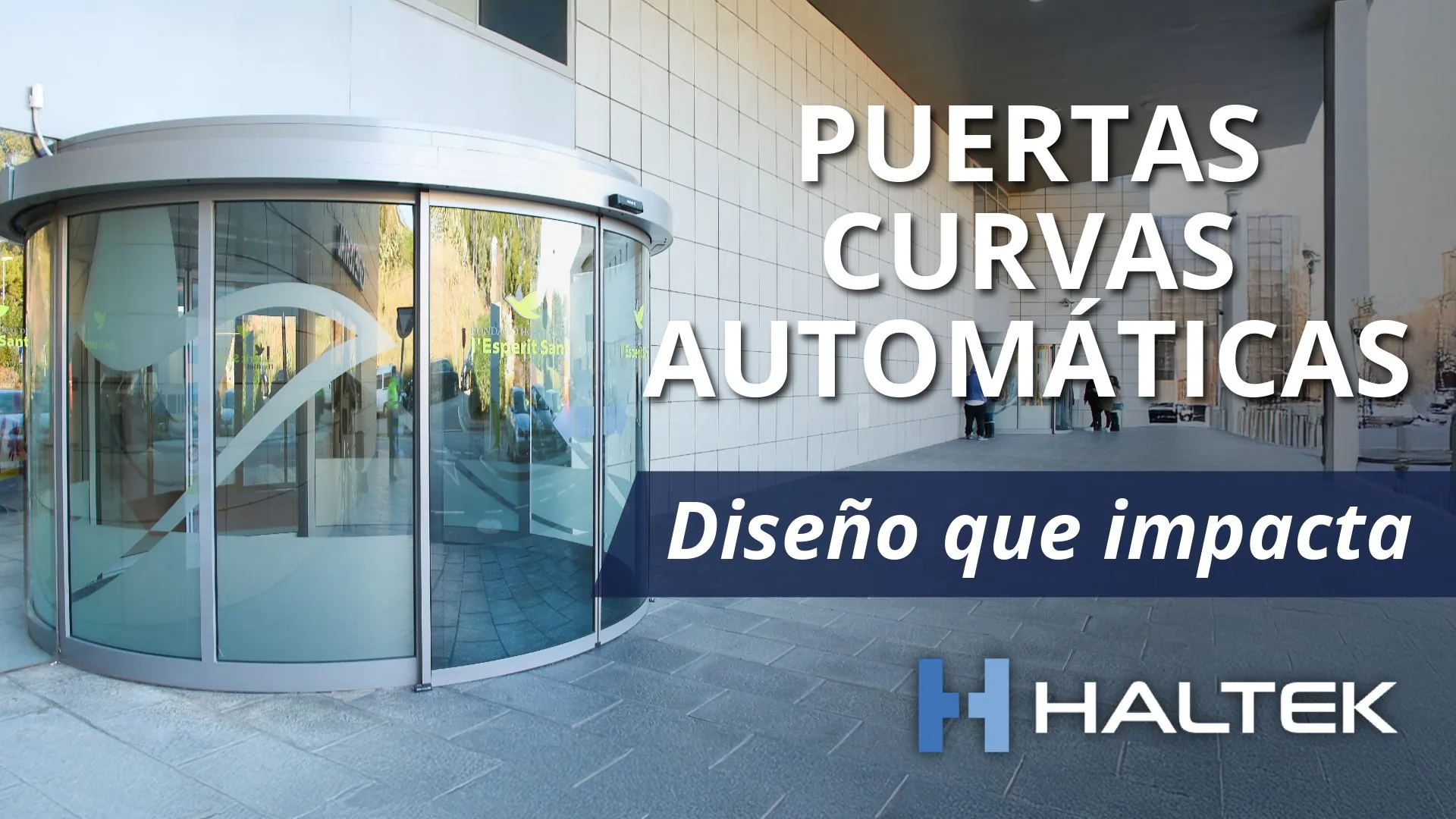 Miniatura de puertas automáticas curvas.
