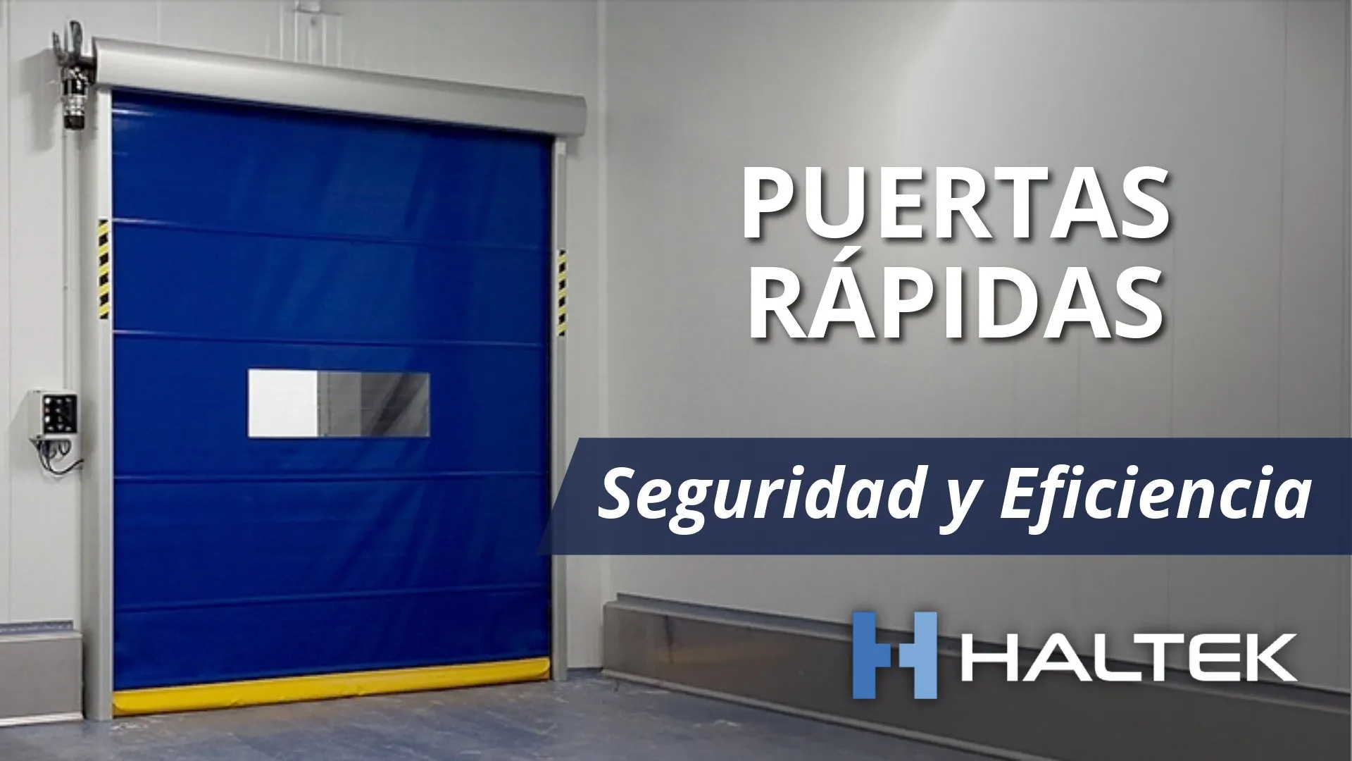 Miniatura de puertas rápidas automáticas industriales.