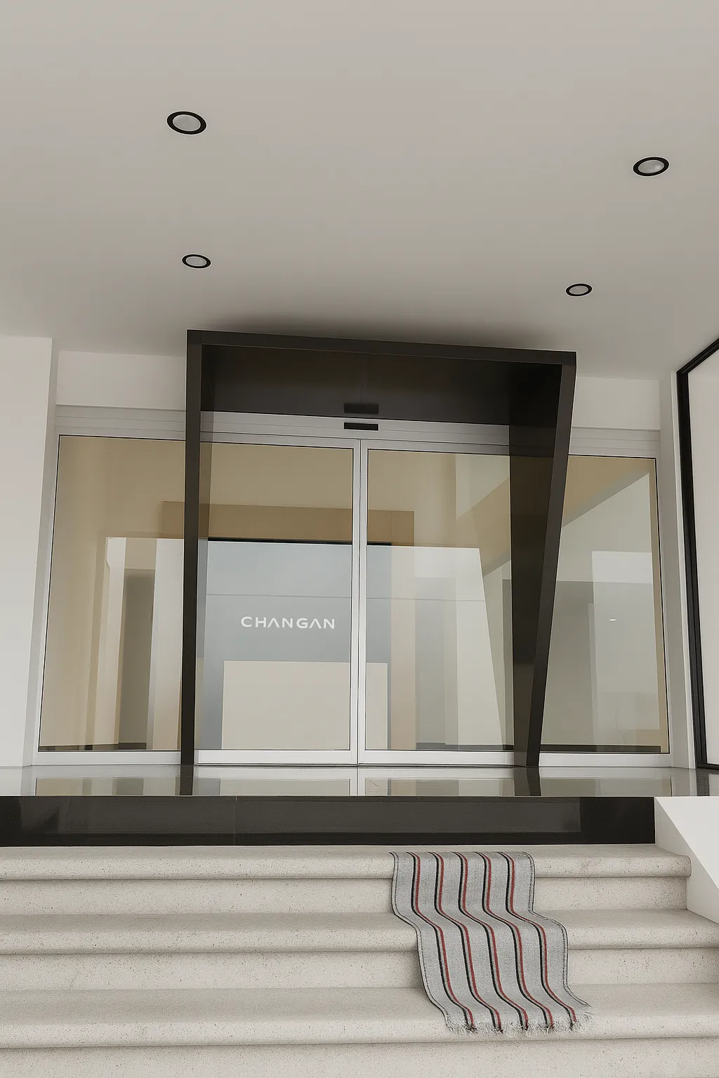 Puerta HALTEK en fachada exterior de Changan.