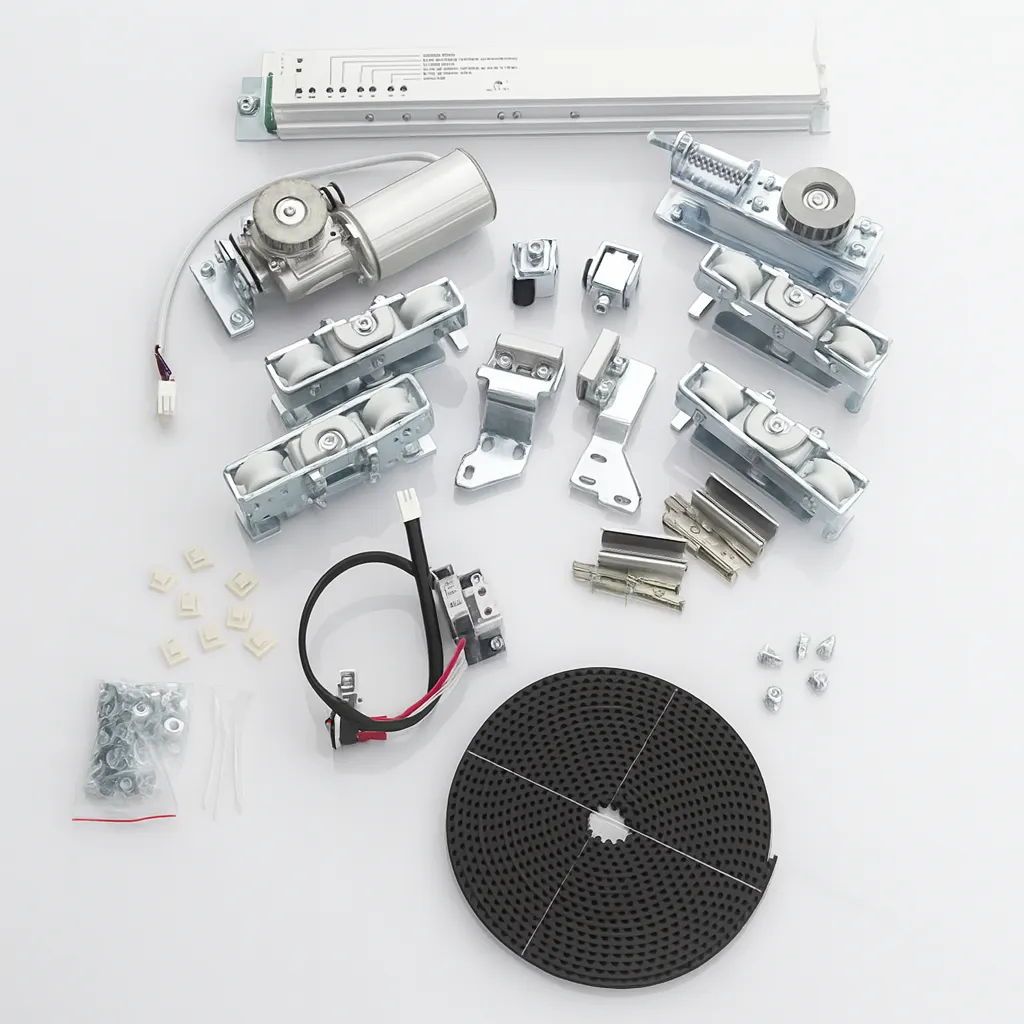 Refacciones para reparación de puertas automáticas.