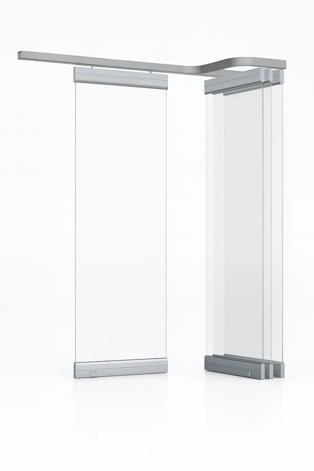 Vista alternativa de render de muro plegable.