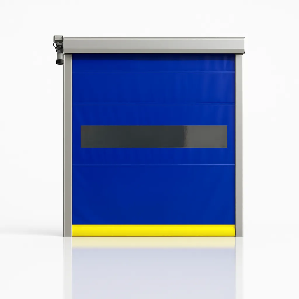 Render de puerta rápida automática de lona.