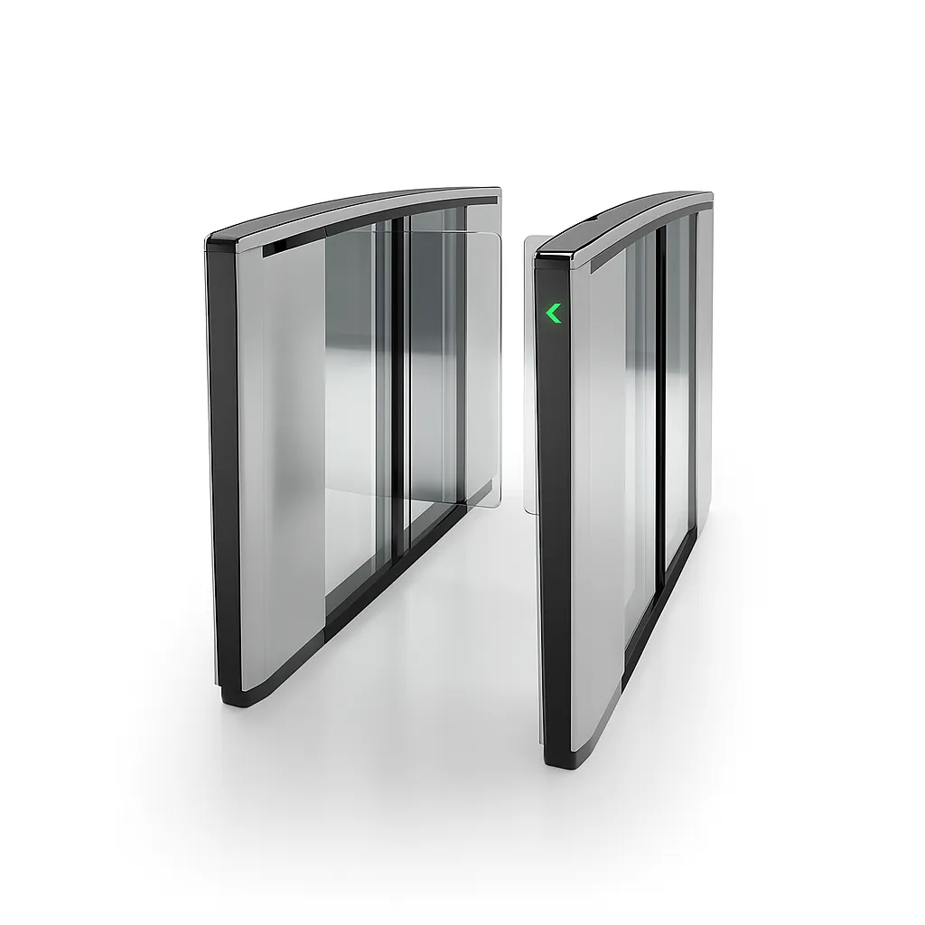 Render de torniquete óptico sobre fondo blanco.