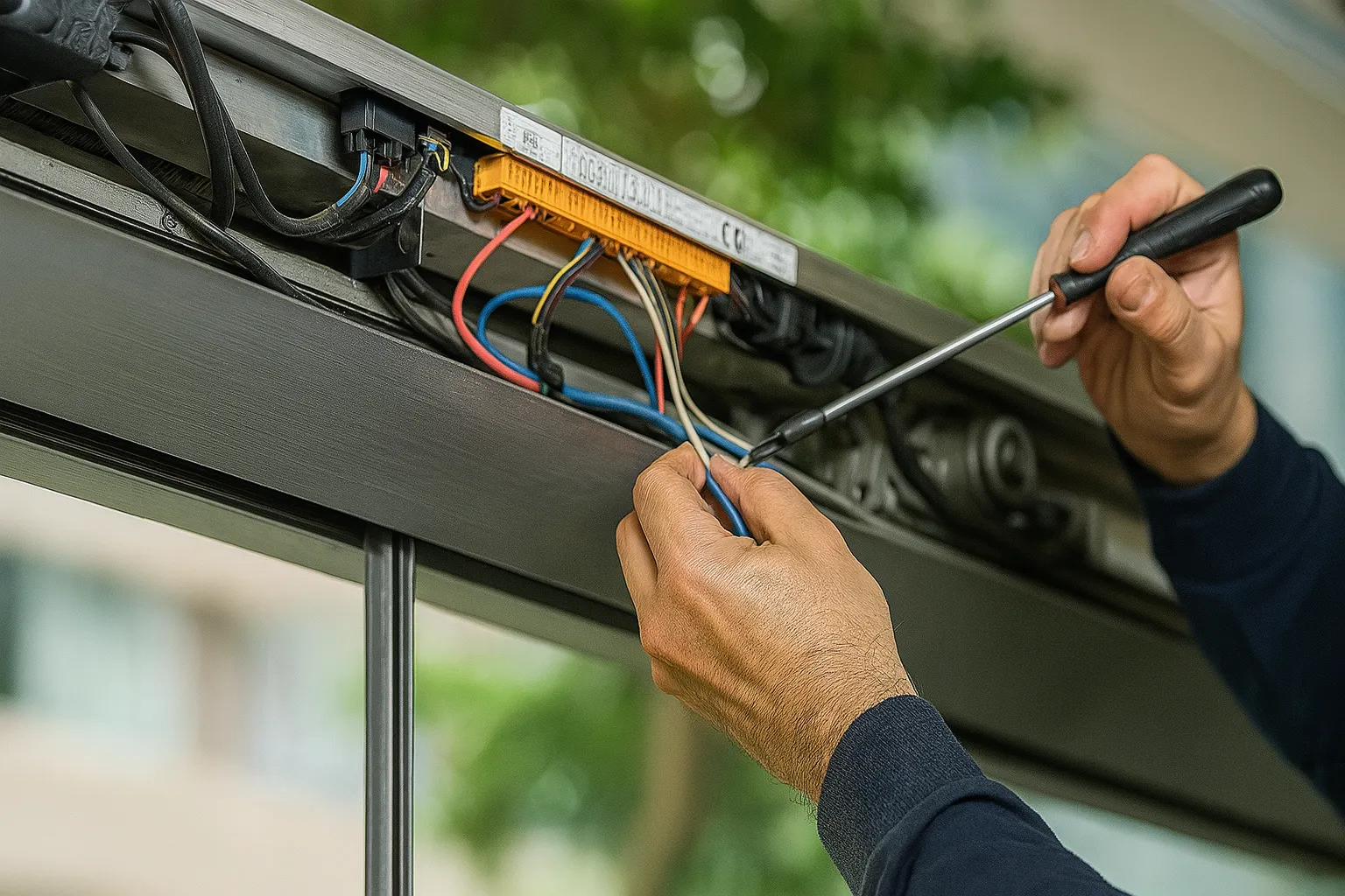 Servicio de reparación de puertas automáticas.